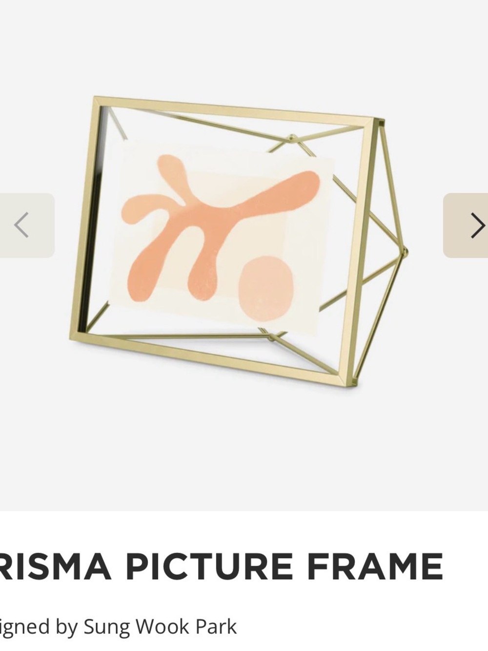BRAND NEW UMBRELLA, PRISMA, FLOATING PICTURE FRAME 5 X 7 SET OF THREE GEOMETRIC